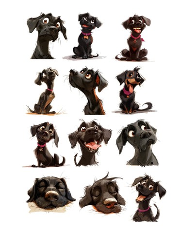 Cute Black Lab Ephemera