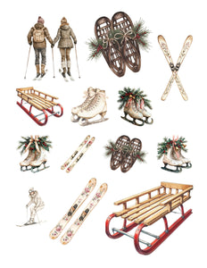 Cute Winter Sports Ephemera