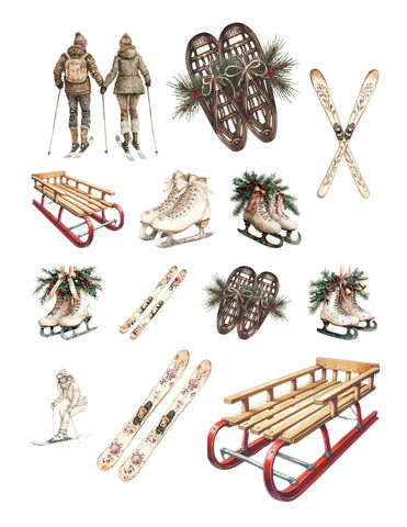Cute Winter Sports Ephemera