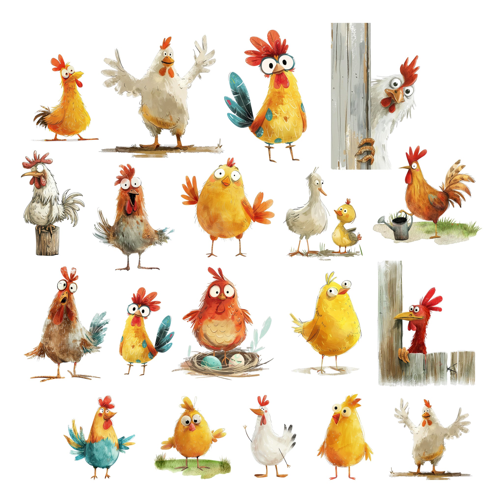 Cute Cluckers Ephemera Pack