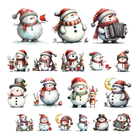 Cute Snowman Ephemera Pack