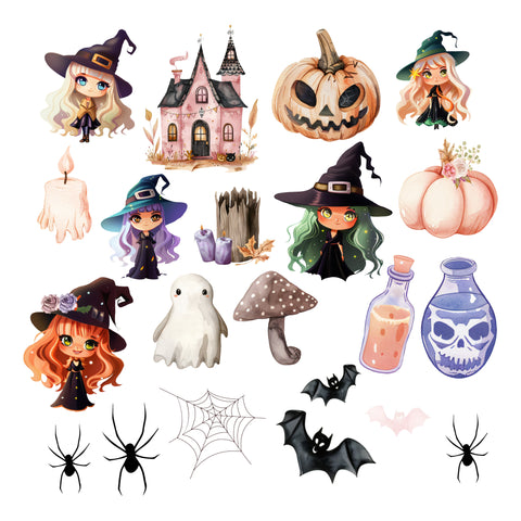 Cute Witches Ephemera Pack