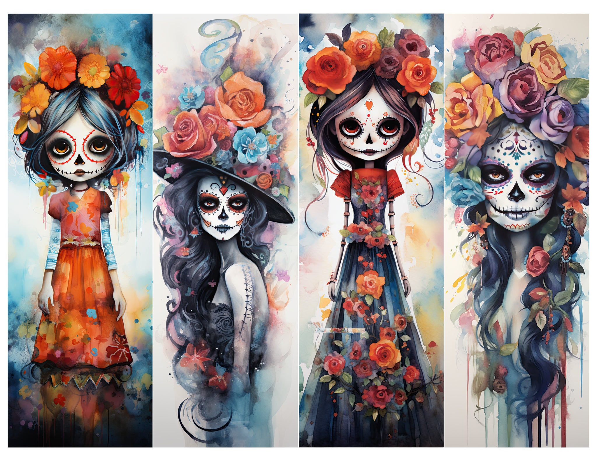 Day Of The Dead Bookmark Sheet