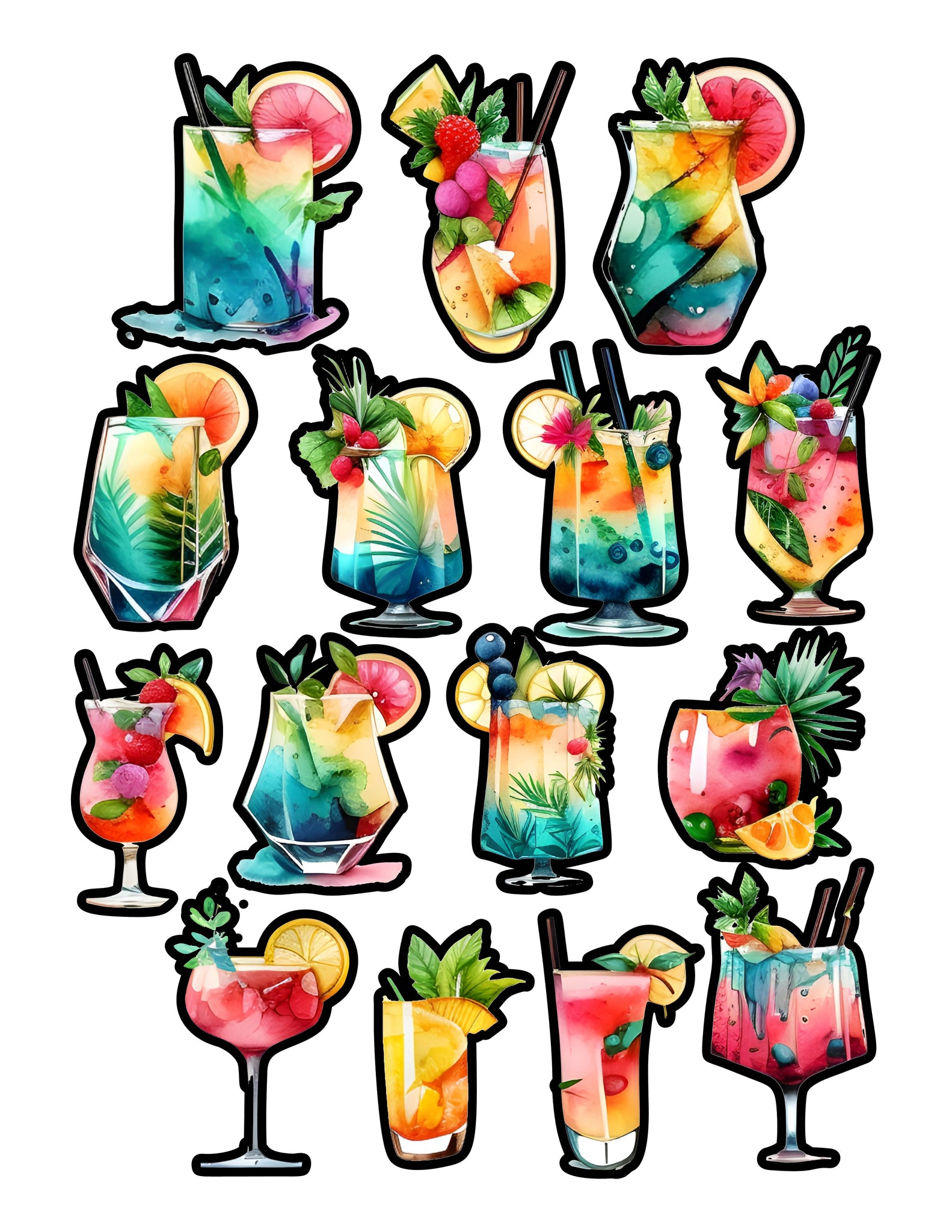 Tropical Paradise Drinks Ephemera