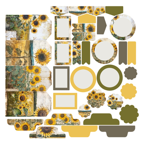 Rustic Sunflowers Essentials Ephemera