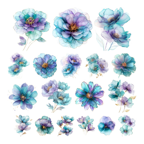 Amethyst Garden Floral Ephemera