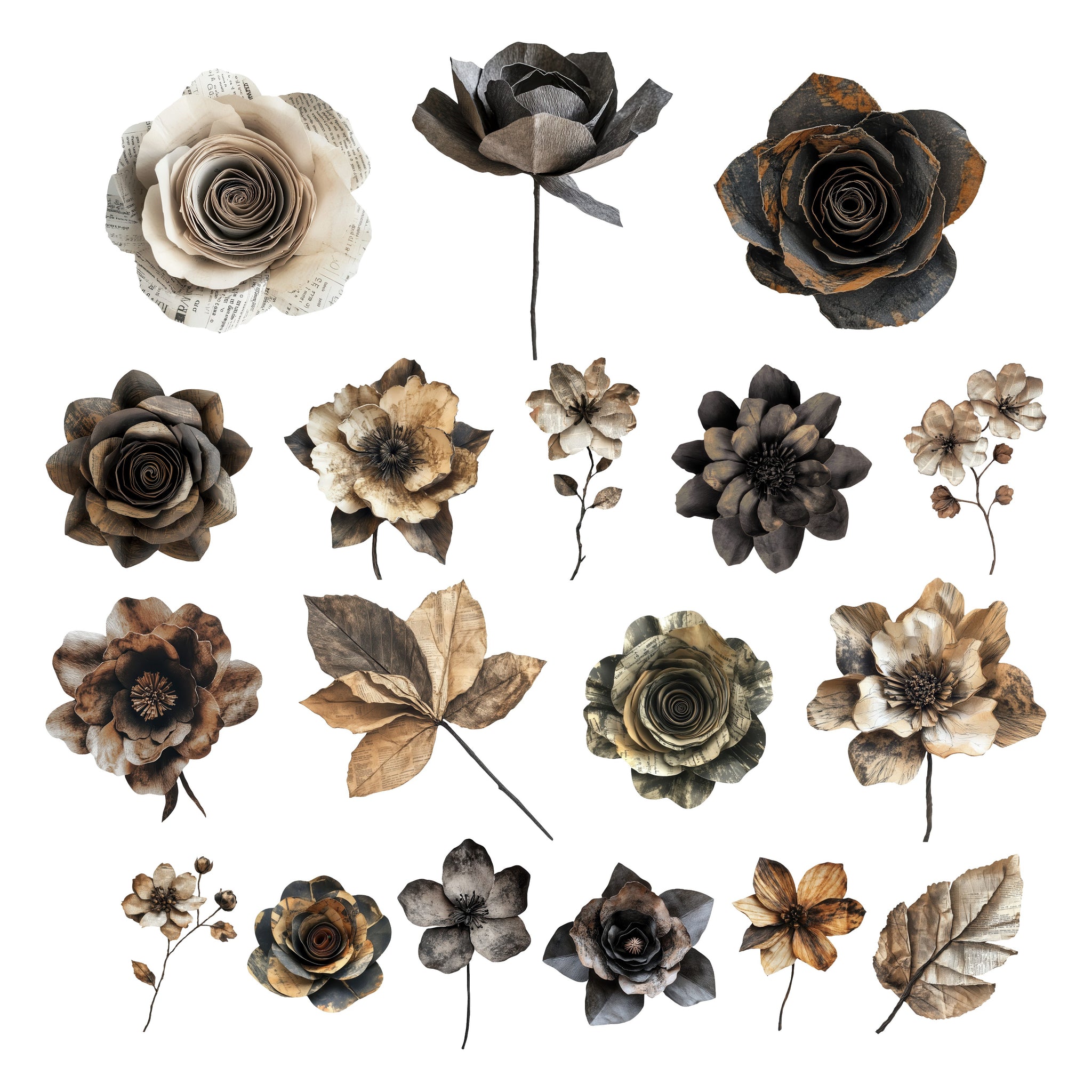 Urban Grunge Florals Ephemera
