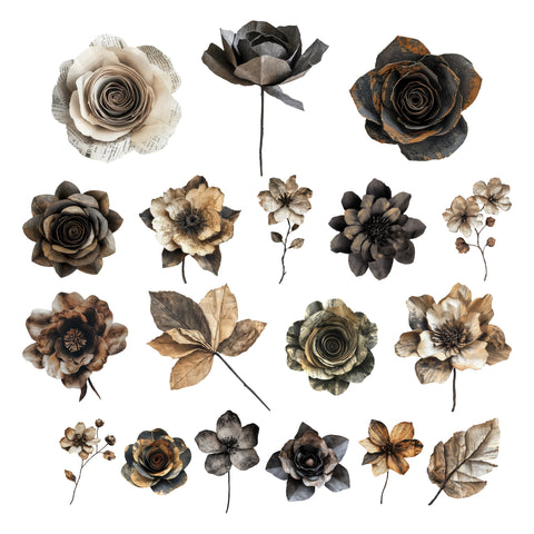 Urban Grunge Florals Ephemera