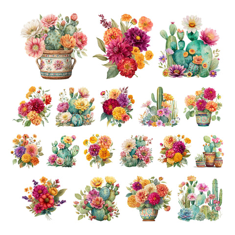 Less Siesta More Fiesta Florals Ephemera