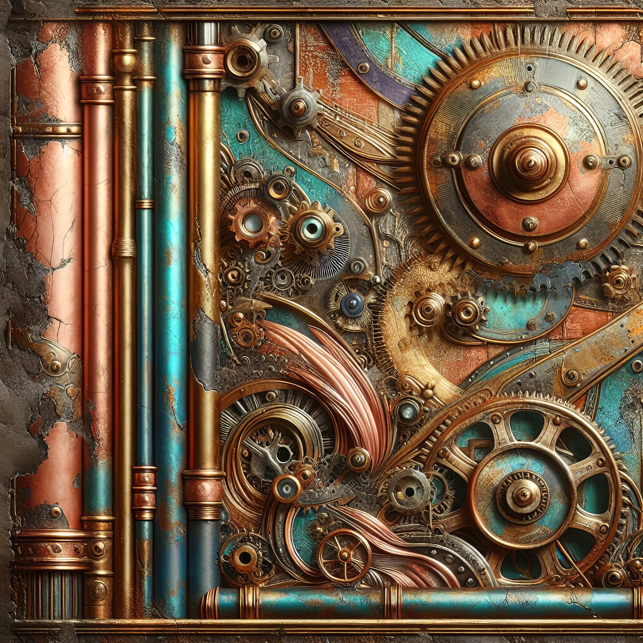 Steampunk Gears Paper 4