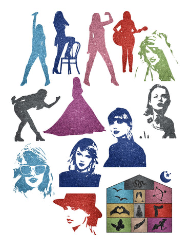 Glitter Silhouettes Ephemera