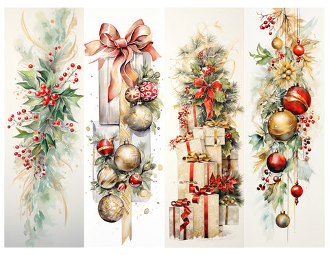 Golden Christmas Bookmark Sheet