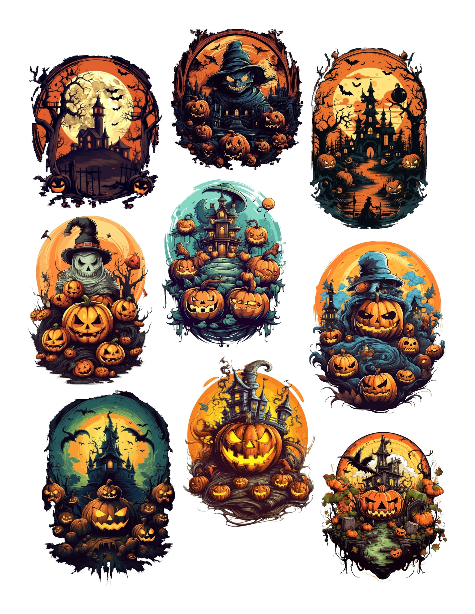 Halloween Badges Ephemera