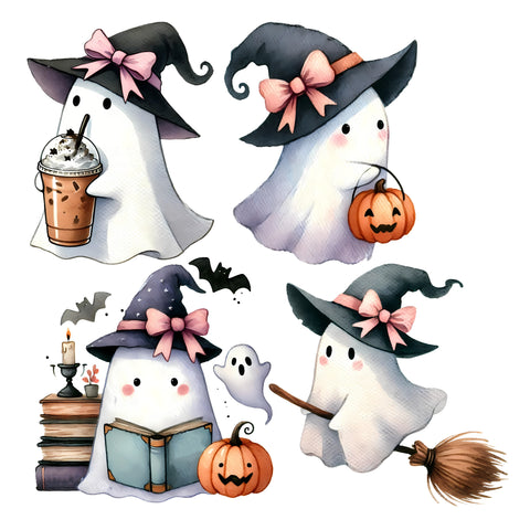 Halloween Ghosts XL Ephemera Pack