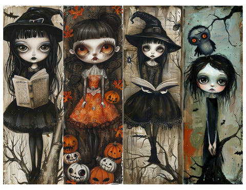 Halloween Girlies Bookmark Sheet