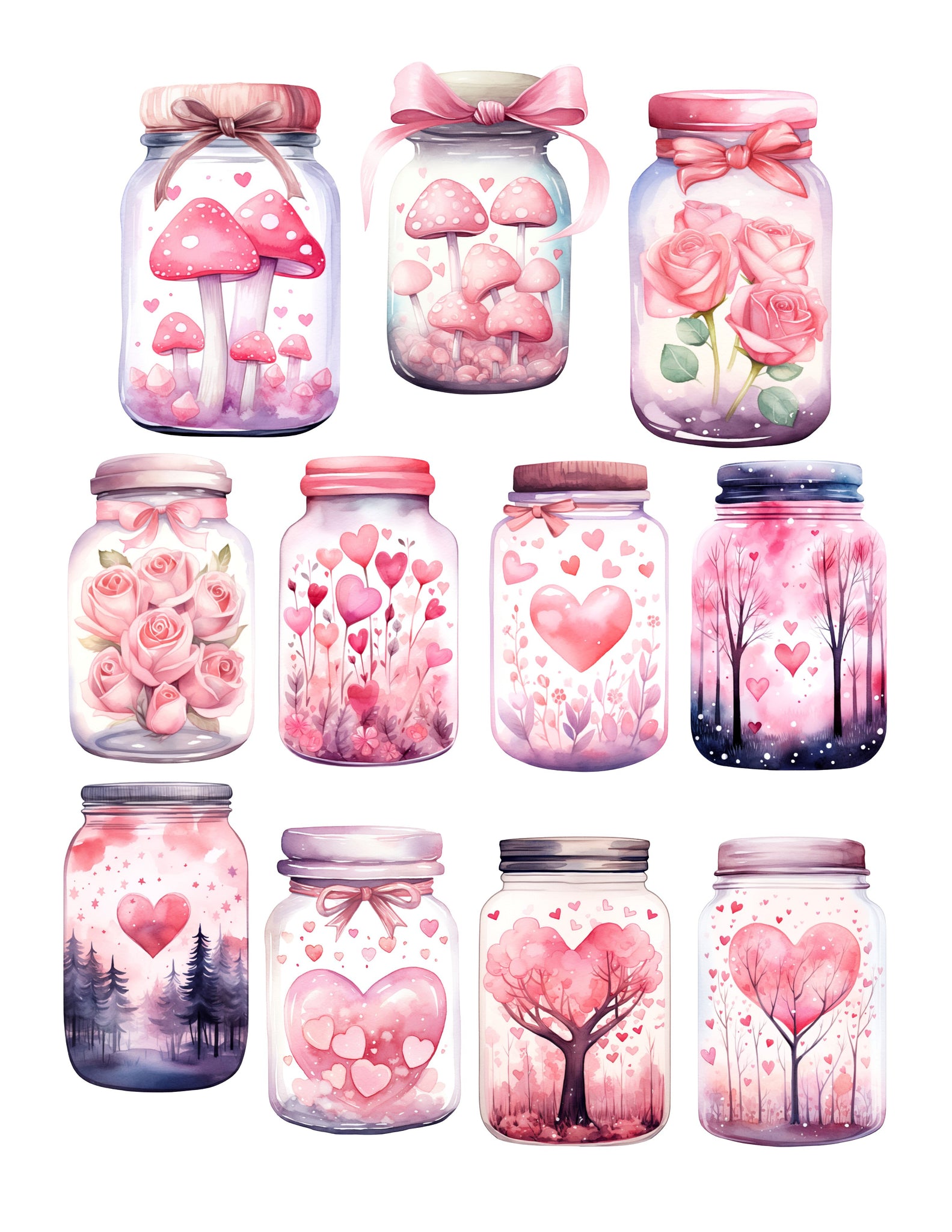 Heart Jars Ephemera