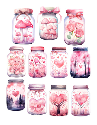 Heart Jars Ephemera
