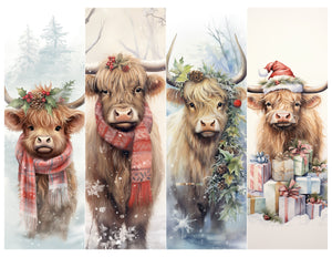 Highland Cows Bookmark Sheet