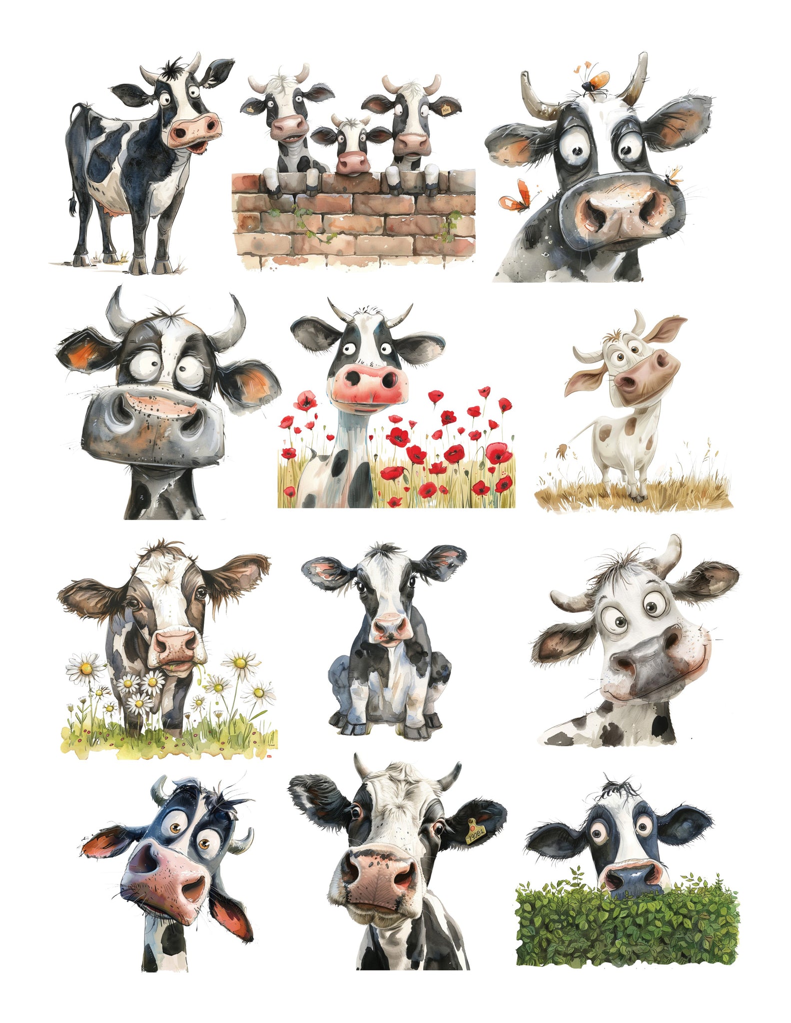 Holstein Cow Ephemera Pack