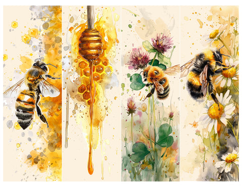 Honey Bees Bookmark Sheet
