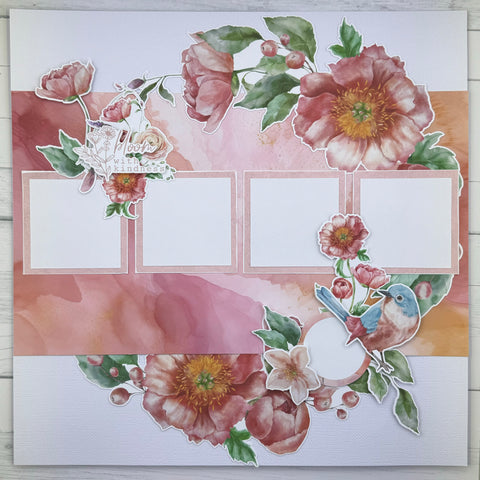 Sweet Spring Skies "Bloom with Kindness" Layout Kit
