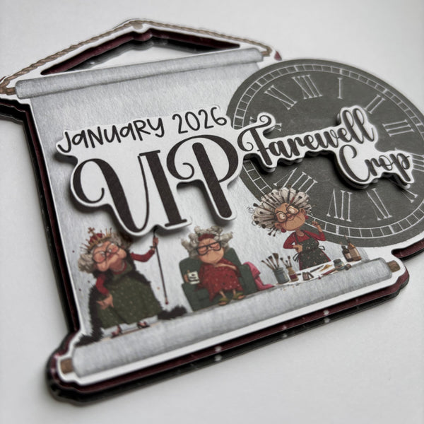 VIP Farewell Crop Die Cut