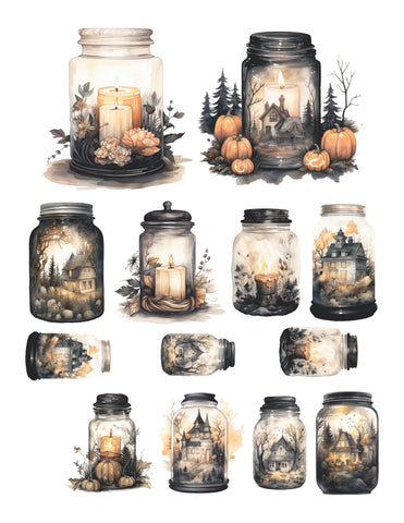 Skeleton Party Jars Ephemera