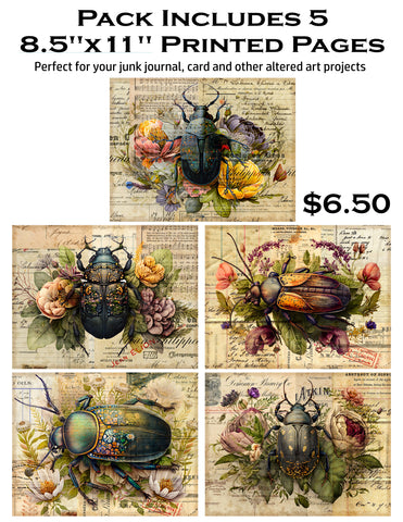 Beetles 8.5 x 11 Paper Pack