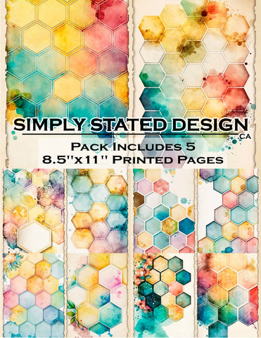 Rainbow Honeycombs 8.5 x 11 Paper Pack