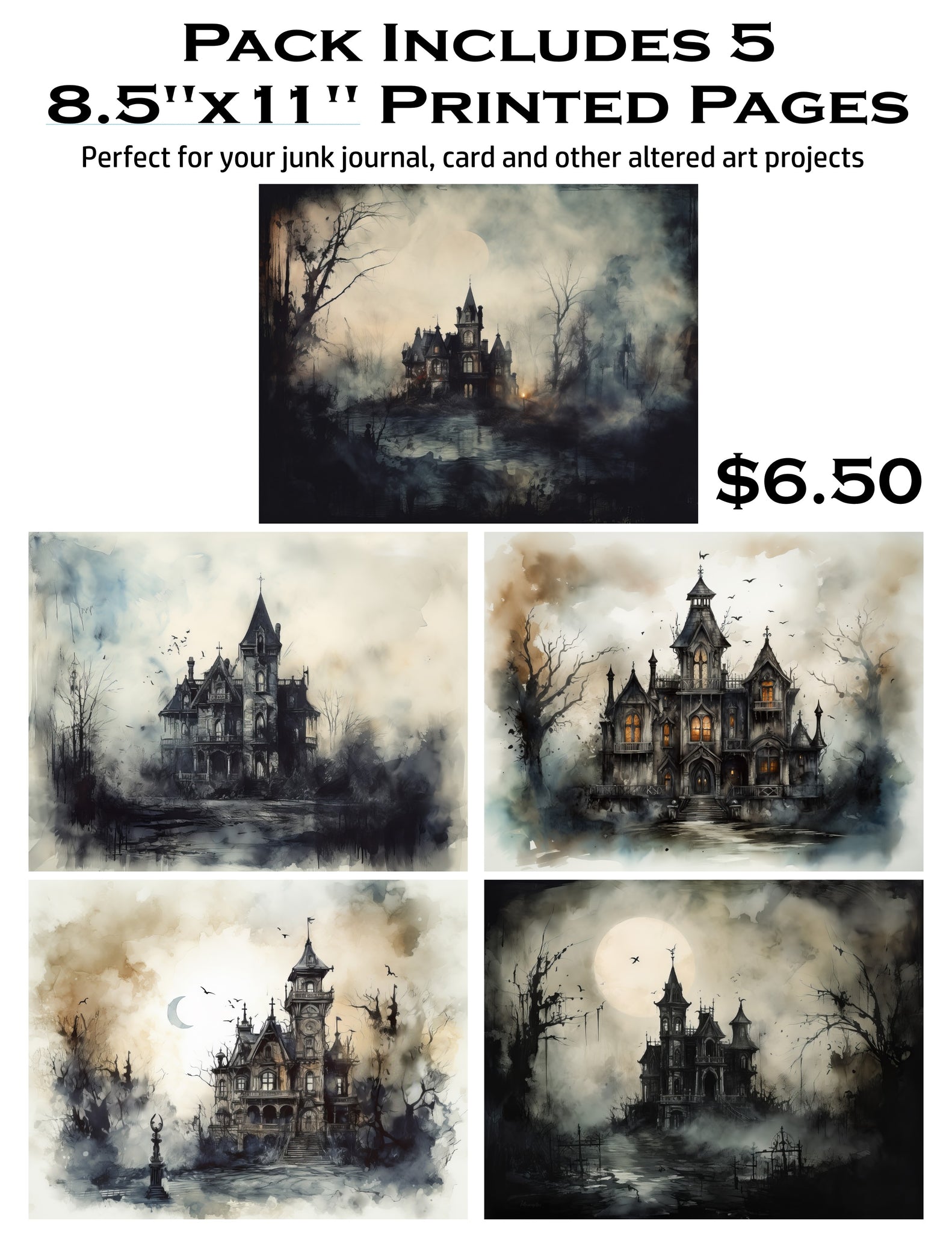 Haunted Mansions 8.5 x 11 Paper Pack
