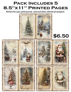 Vintage Christmas 8.5 x 11 Paper Pack