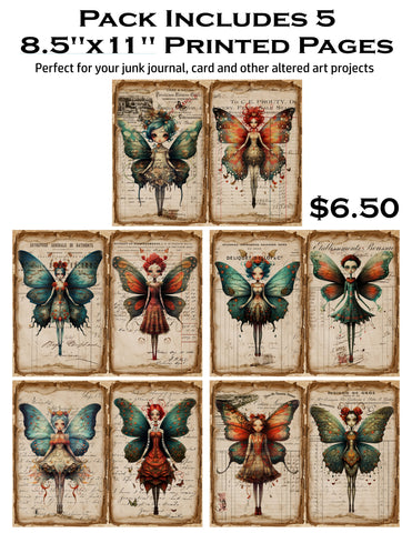 Quirky Fairies 8.5 x 11 Paper Pack
