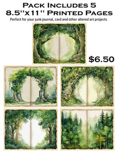 Forest Foliage 8.5 x 11 Paper Pack