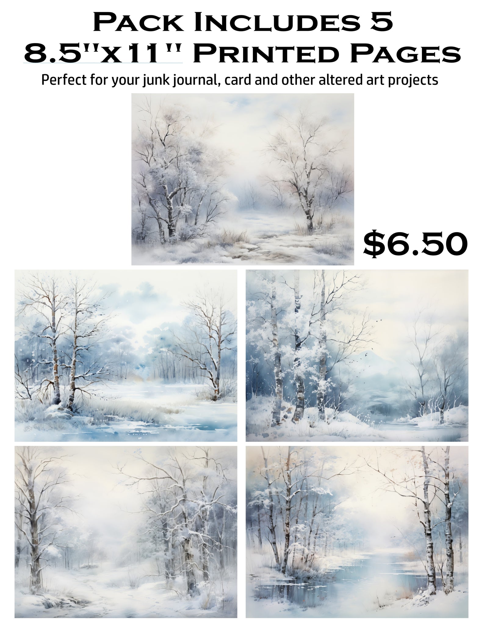 Winter Fairytale 8.5 x 11 Paper Pack