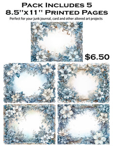 Frozen Florals 8.5 x 11 Paper Pack