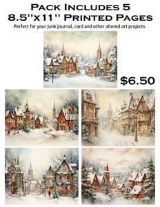 Winter Village 8.5 x 11 Paper Pack