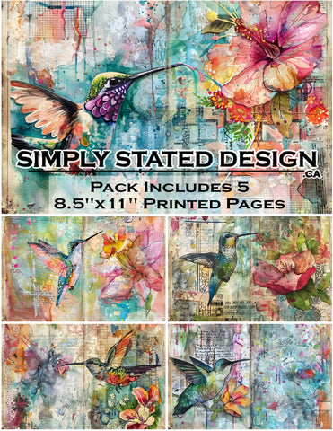 Hummingbird 8.5 x 11 Paper Pack