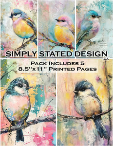 Cute Birds 8.5 x 11 Paper Pack