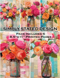 Floral Arrangement 8.5 x 11 Paper Pack