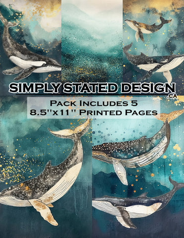 Whale Watching 8.5 x 11 Paper Pack
