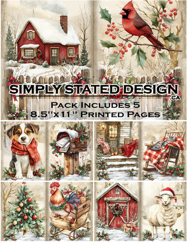 Christmas In The Country 8.5 x 11 Paper Pack