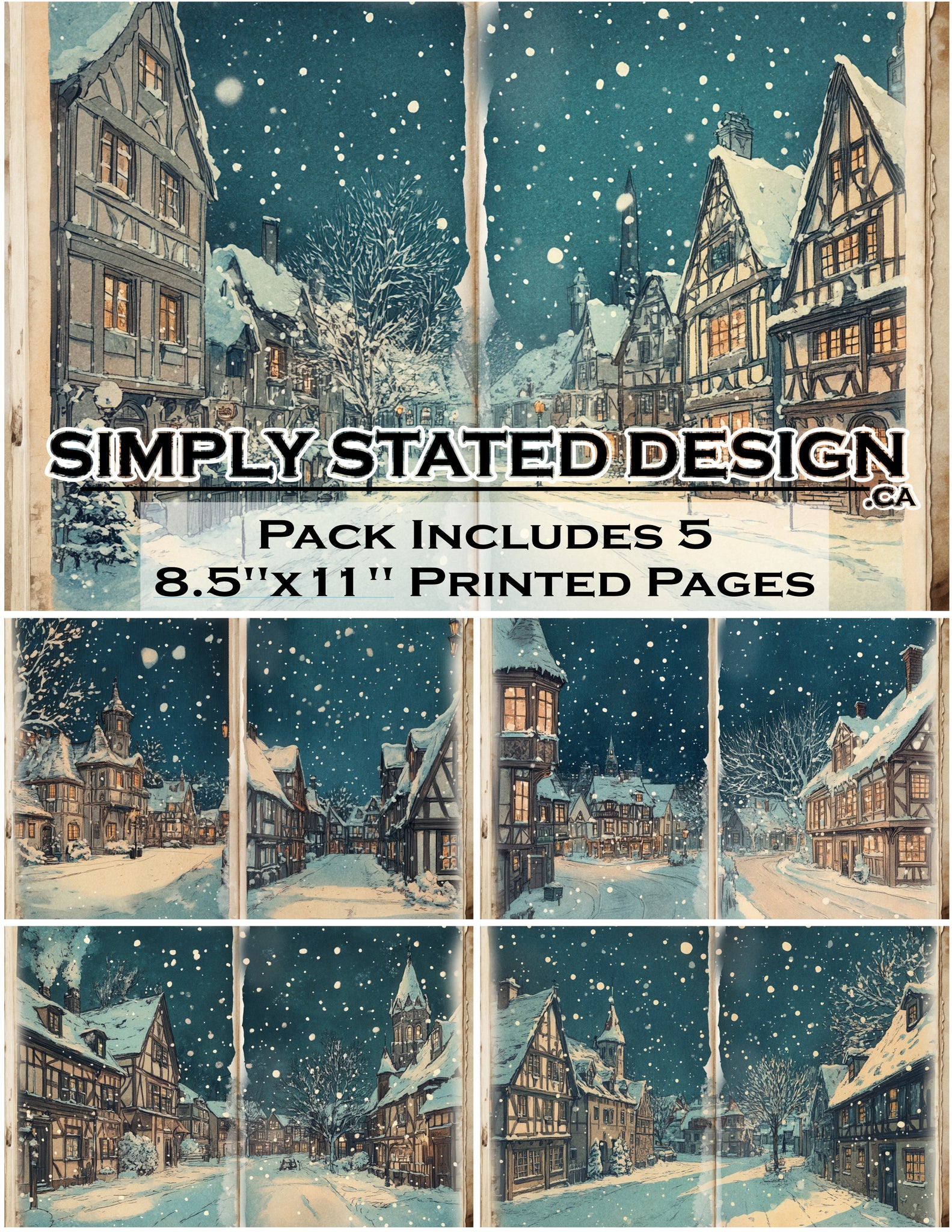 Winter Street 8.5 x 11 Paper Pack