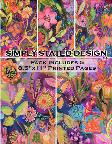 Bold Botanicals 8.5 x 11 Paper Pack
