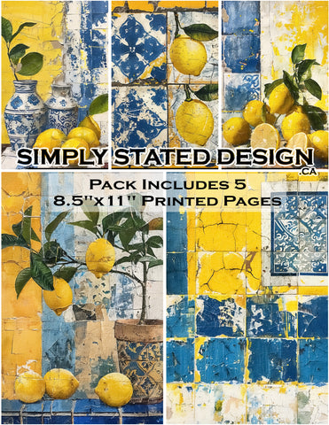 Lisbon Lemons 8.5 x 11 Paper Pack