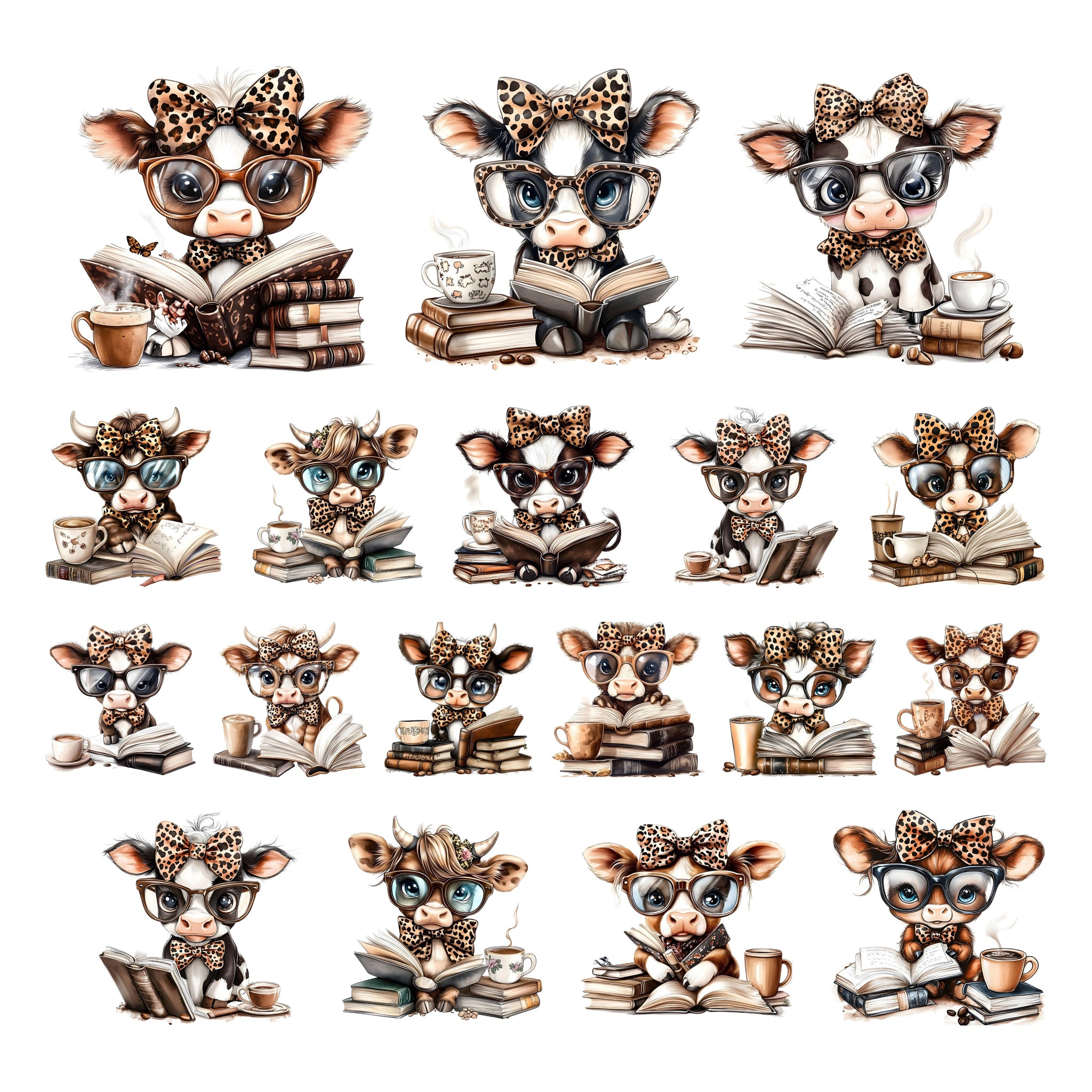 Bold Beauty Cute Cows Ephemera