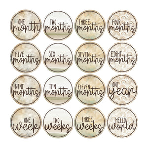 Boho Baby Months Ephemera