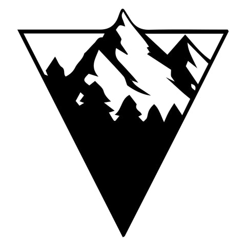 Mountain Scene Silhouette Frame