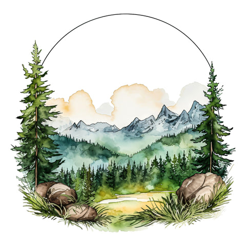 Mountain Scene Frame