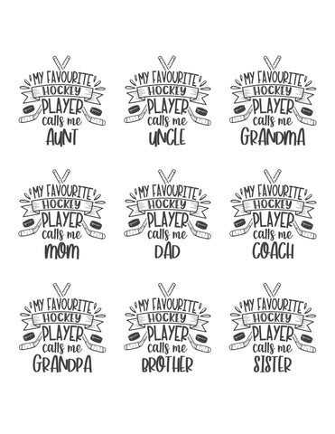 My Favourite Hockey Player Ephemera