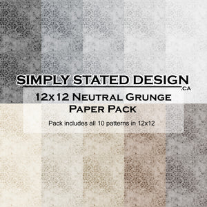 Neutral Grunge 12x12 Paper Pack